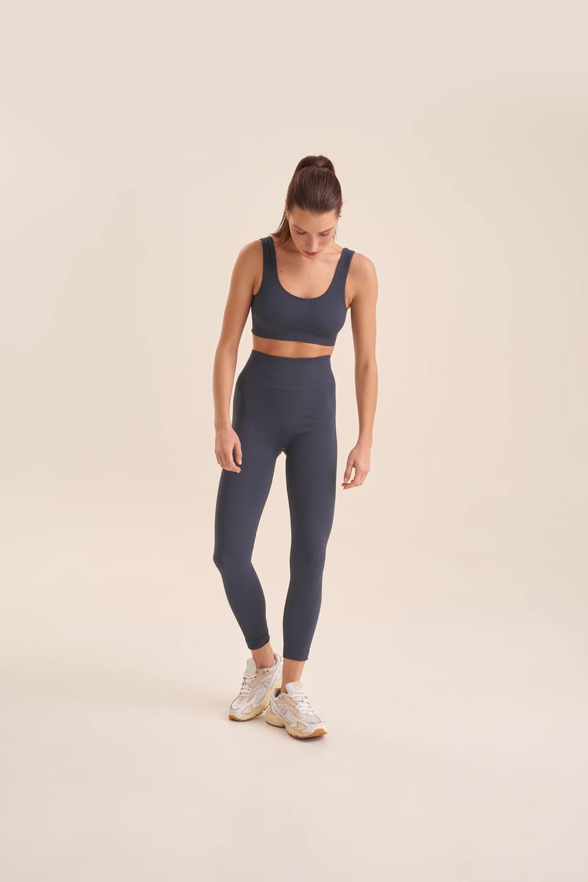 Women's Ribbed Leggings — Graphite
