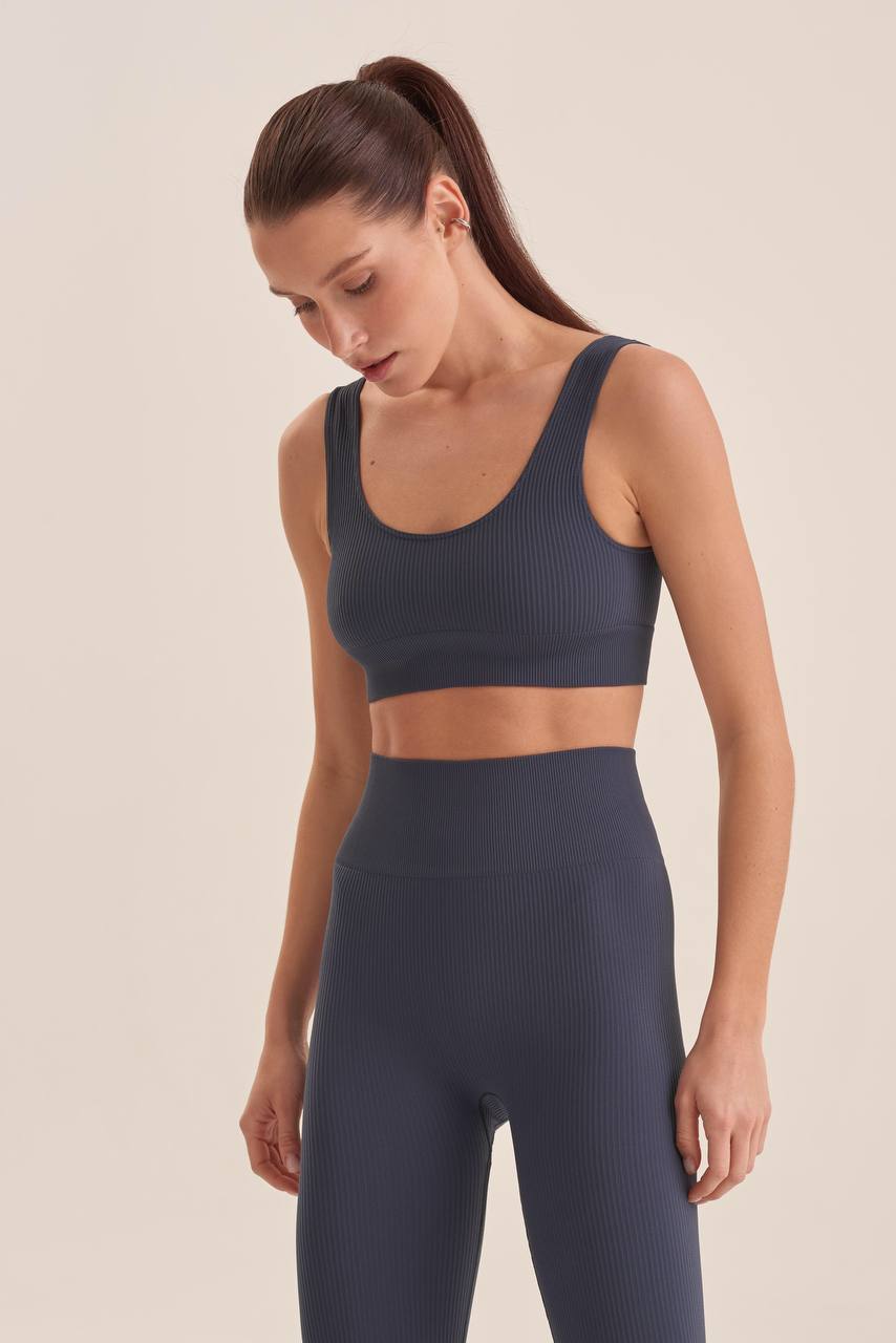 Women's Ribbed Leggings — Graphite